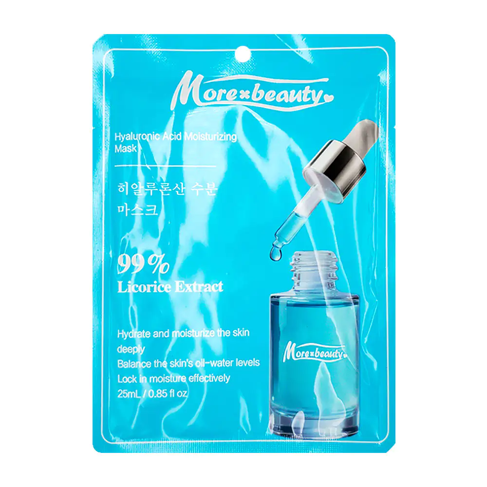 Mascarilla facial morexbeauty 99% licorice extract, ácido hialurónico…