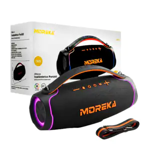 Bocina inalámbrica con luz rgb, agarradera + correa de 200w con prote…