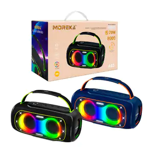 Bocina inalámbrica con luz rgb de 70w, 8000mah con agarradera y deste…