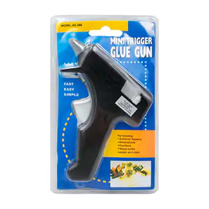 Pistola de silicón con diseño ergonómico de 10w + 2 barras de silicón…