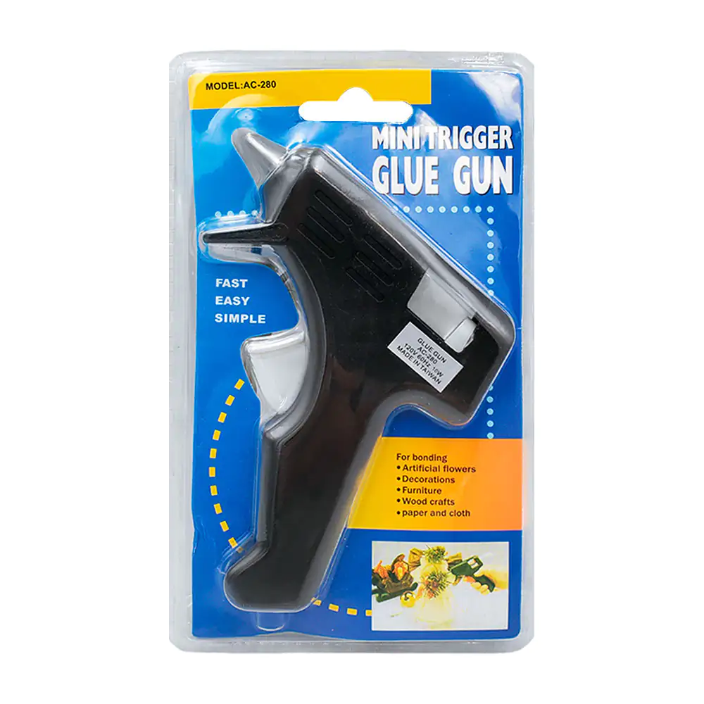 Pistola de silicón con diseño ergonómico de 10w + 2 barras de silicón…