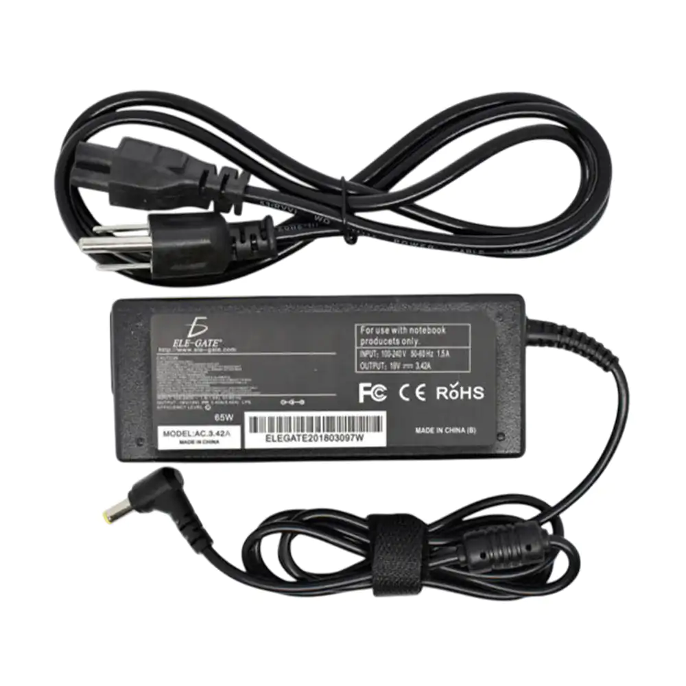 Cargador para laptop compatible con acer aspire con punta amarilla 19v