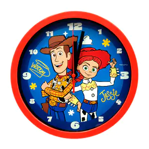 Reloj redondo análogo de pared de 20cm con estampado de toy story