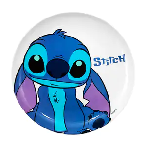 Plato semi hondo de melamina con estampado de stitch, 21cm