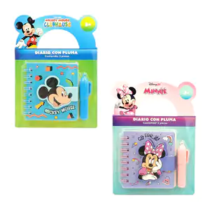 Blíster con mini libreta tipo diario, 8x8cm con temática de mickey mo…