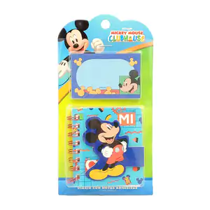 Blíster con libreta de 8x8cm con diseño de mickey mouse + notas adhes…