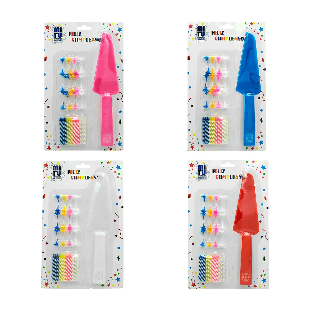 Kit decorativo para pastel de cumpleaños con velas, porta velas y cuc…