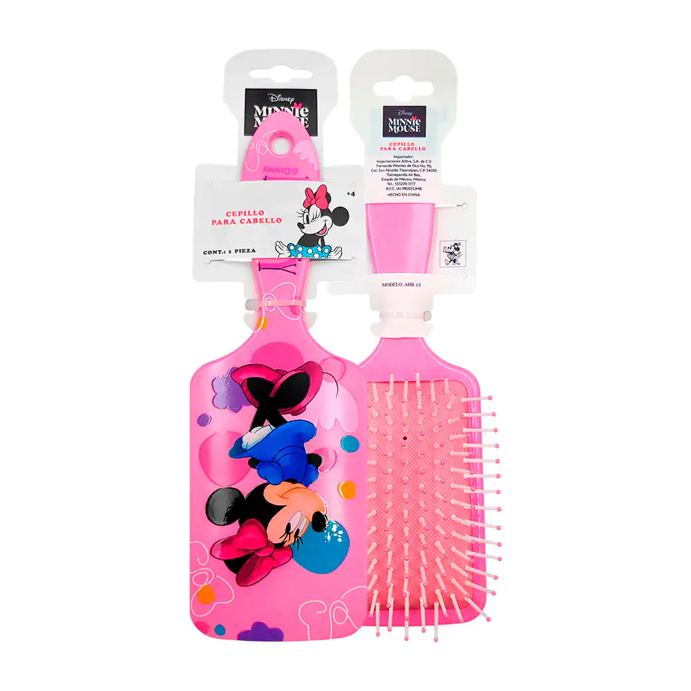 Cepillo para el cabello cuadrado de 22cm con estampado de minnie mouse