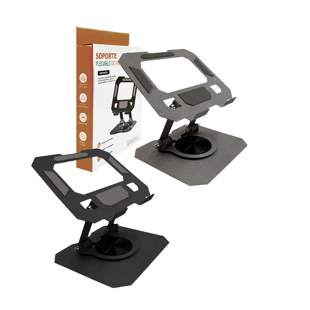 Soporte plegable metalico fx para tablet de 4 a 16 pulgadas / ba-139