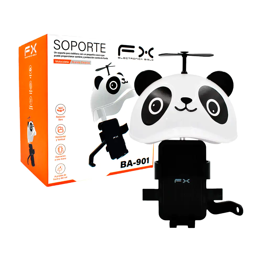 Soporte de celular fx para motocicleta con mini casco en forma de pan…