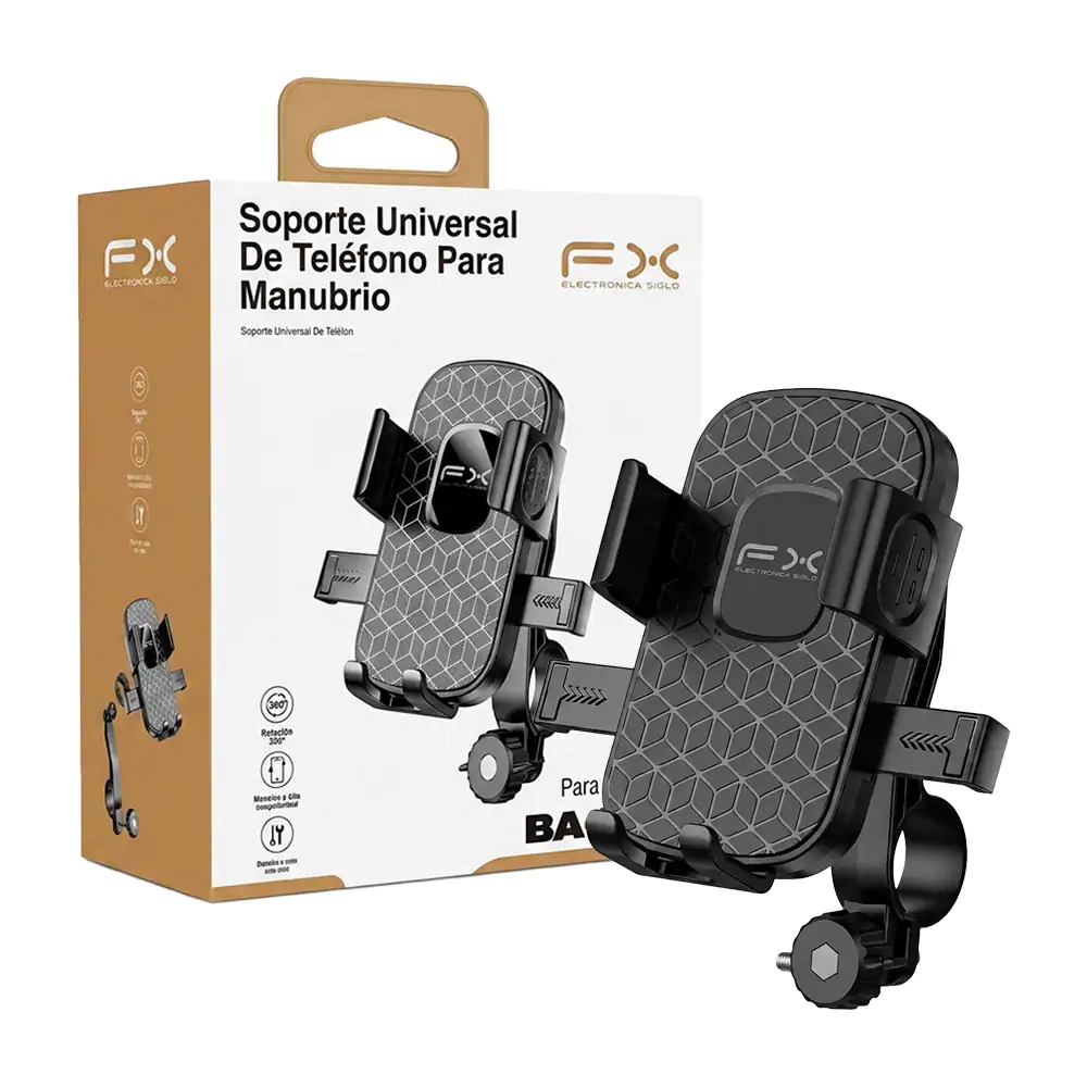 Soporte de celular fx para bicicleta con rotación ajustable / ba-n33