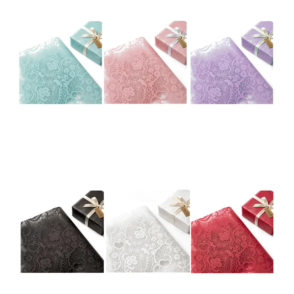 Paquete con 20 pliegos de papel coreano, con estampado tipo encaje, v…