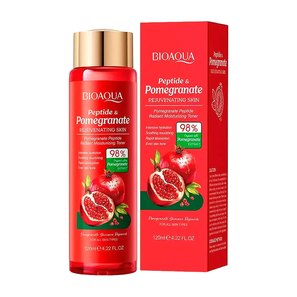Loción facial rejuvenecedora y humectante con extracto de granada + p…