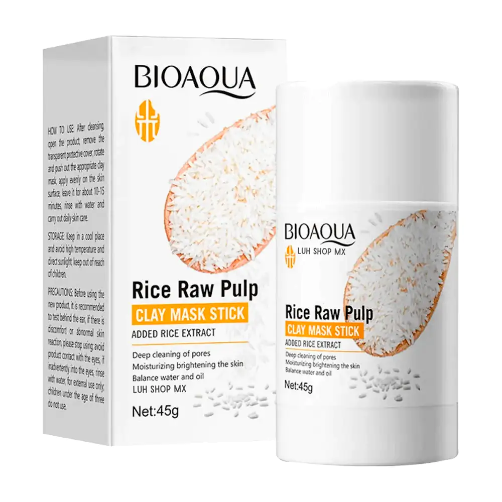 Mascarilla de barro con extracto de arroz para limpiar los poros, 45g…