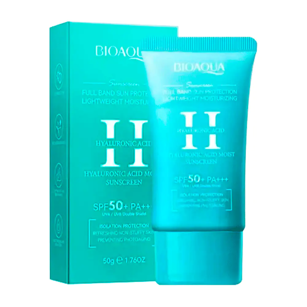 Protector solar bioaqua con ácido hialurónico spf50+ y pa+++, 50g / b…