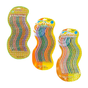 Blíster con 10 lápices flexibles en espiral, variedad de colores / c3…