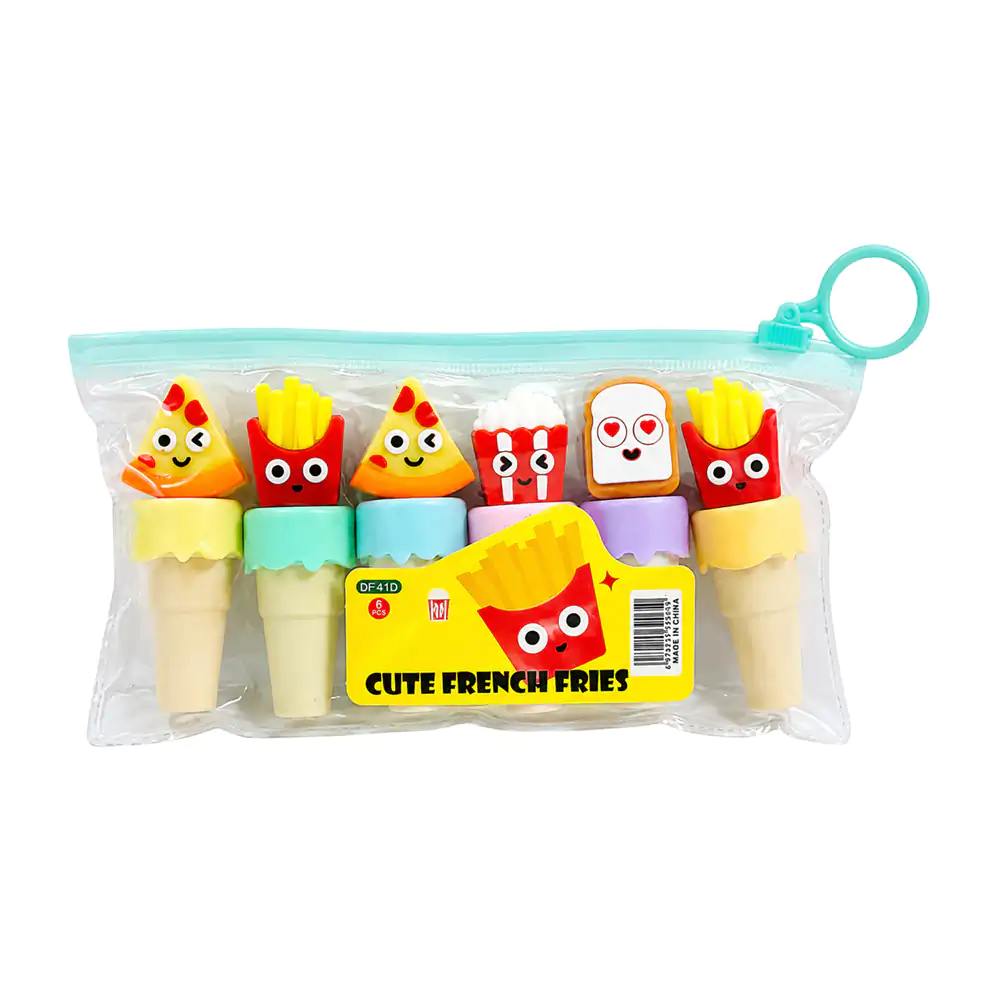 Paquete con 6 mini marcatextos en forma de helado con decoración de c…