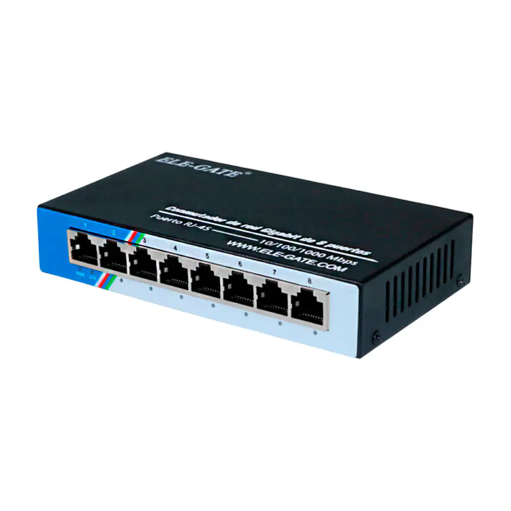 Switch ethernet, gabinete metálico con 8 Puertos 2.5G, capacidad de 1…