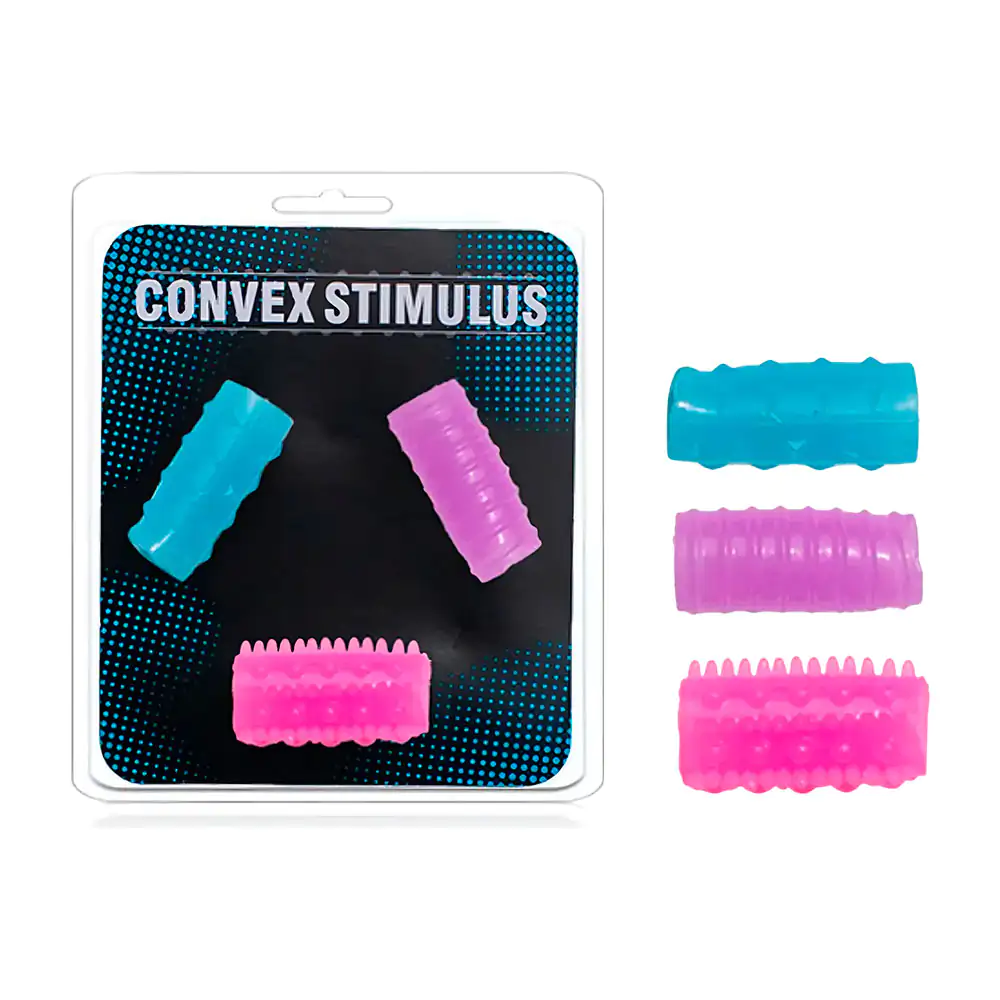 Blíster con 3 anillos de silicon con textura para hombres, variedad /…