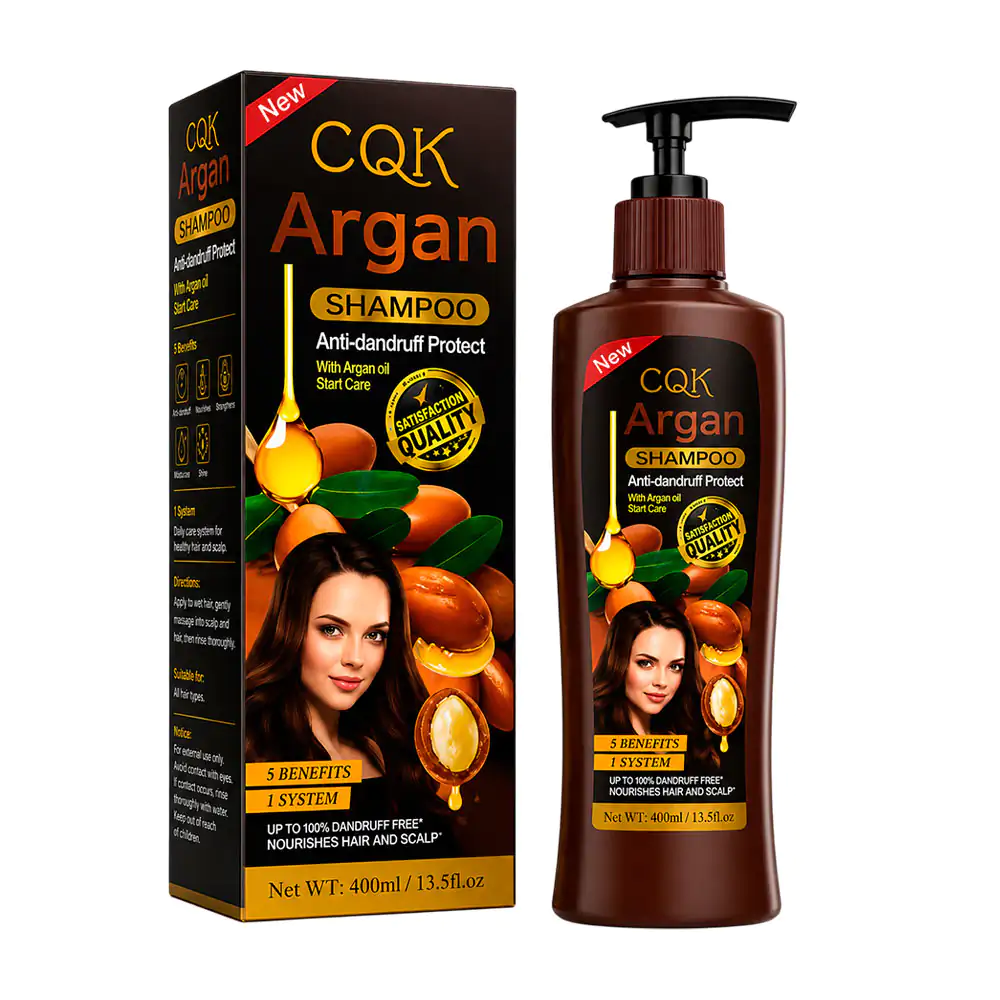 Shampoo con extracto natural de argan para nutrir el cabello, 400ml /…
