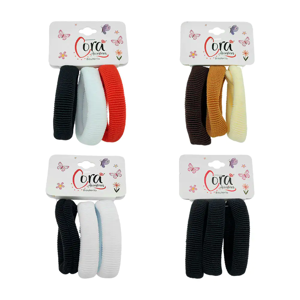 Blíster con 3 donas / ligas medianas de 7cm sin costuras, variedad de…
