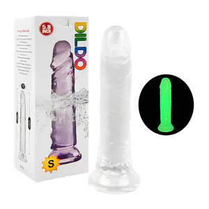 Dildo consolador fluorescente de goma texturizada, 5.8in - 15cm, vari…