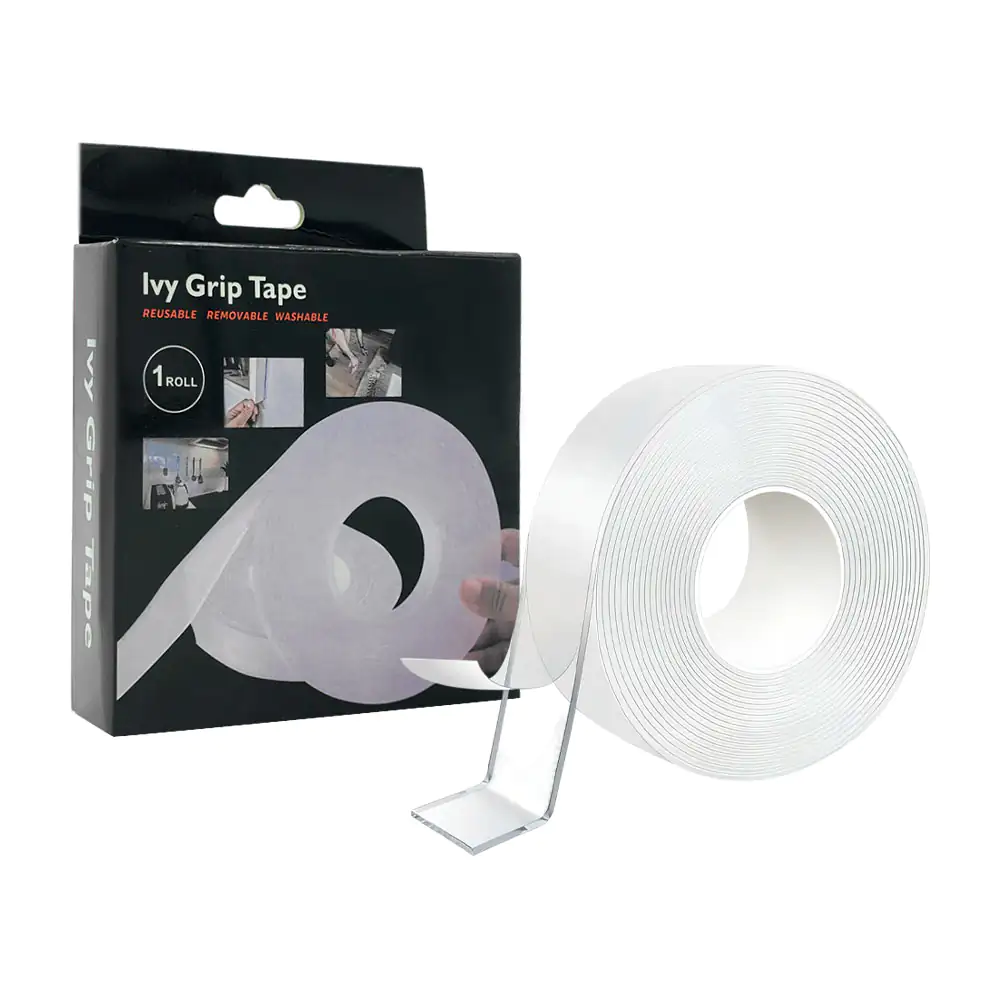 Cinta de gel doble cara, transparente de 3 metros, reusable y removib…