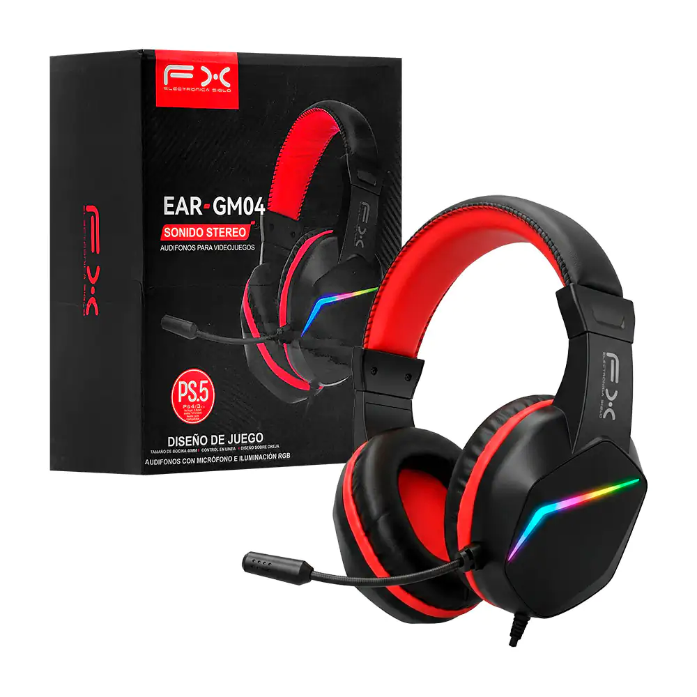 Audífonos de diadema alámbricos gamer con microfono, sonido estéreo +…
