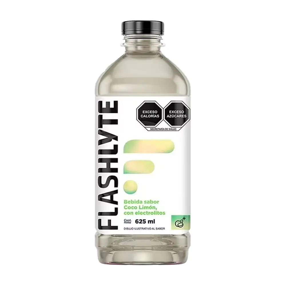 Bebida con electrólitos flashlyte, sabor coco, 625ml / flash.c
