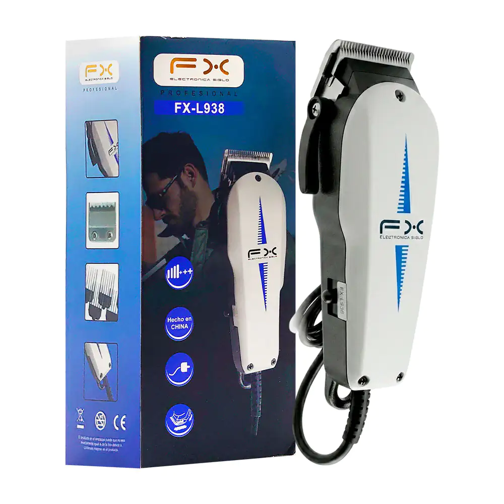 Máquina cortadora de cabello alámbrica con peinetas intercambiables /…