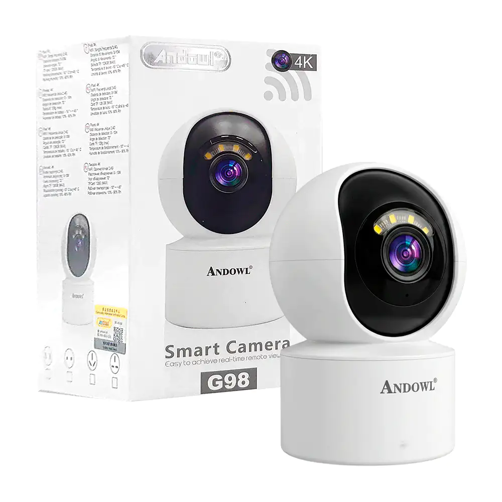 Cámara inteligente andowl de seguridad remota wifi con resolución 4k …
