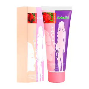 Gel limpiador exfoliante para cuerpo y rostro con extracto de fresa, …