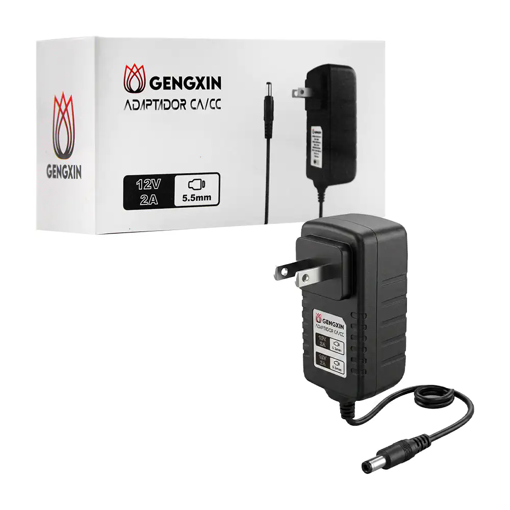 Cargador eliminador gengxin de 12v con punta de 5.5mm, ca/cc / gx-12v…