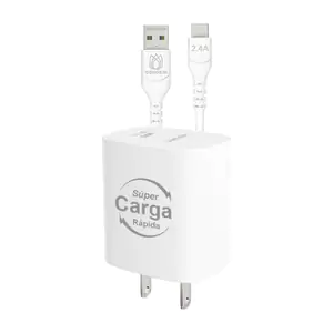 Combo cargador gengxin de 12w con puerto usb y cable usb a tipo c / g…