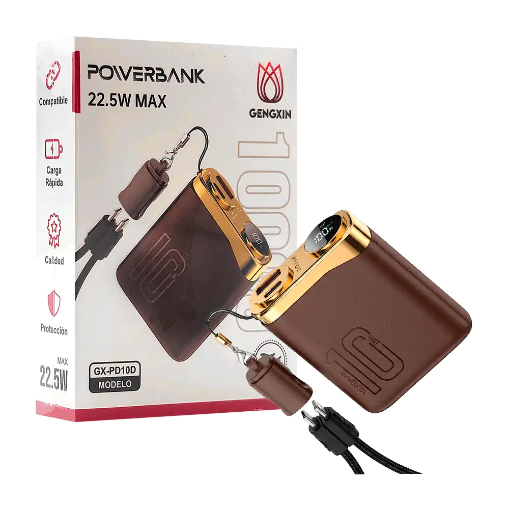 Power bank gengxin de 1000mah, cable tipo c a tipo c, correa + mini p…