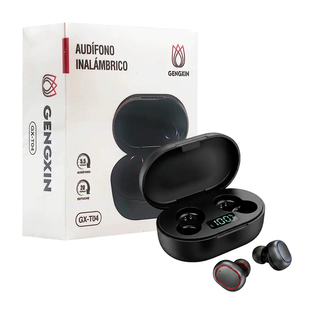 Audífonos inalámbricos tipo chícharo, con estuche de carga + mini pan…