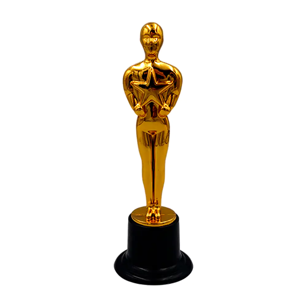 1pza mini figura decorativa en forma de trofeo con estrella, 15cm / g…