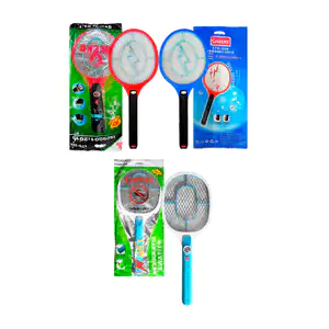 Raqueta eléctrica mata mosquitos mediana, recargable con enchufe, var…