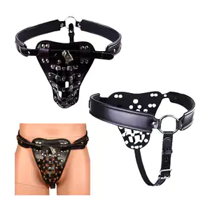 Cinturón de castidad masculino, cuero tipo piel + 2 juegos de llaves …