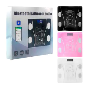 Bascula digital bluetooth con capacidad de 180kg, variedad de colores
