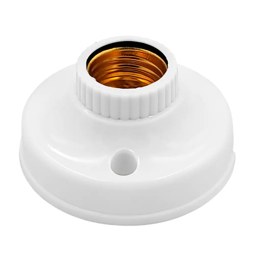 Base circular de plástico con socket, 8cm / hl-dt5418
