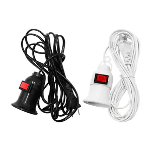 Extensión eléctrica hl con socket e interruptor, blanco o negro de 3 …
