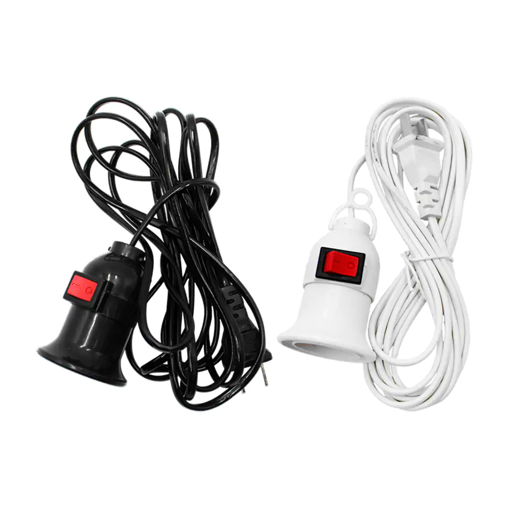 Extensión eléctrica hl con socket e interruptor, blanco o negro de 3 …