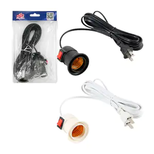 Extensión eléctrica hl con socket e interruptor, blanco o negro de 5 …