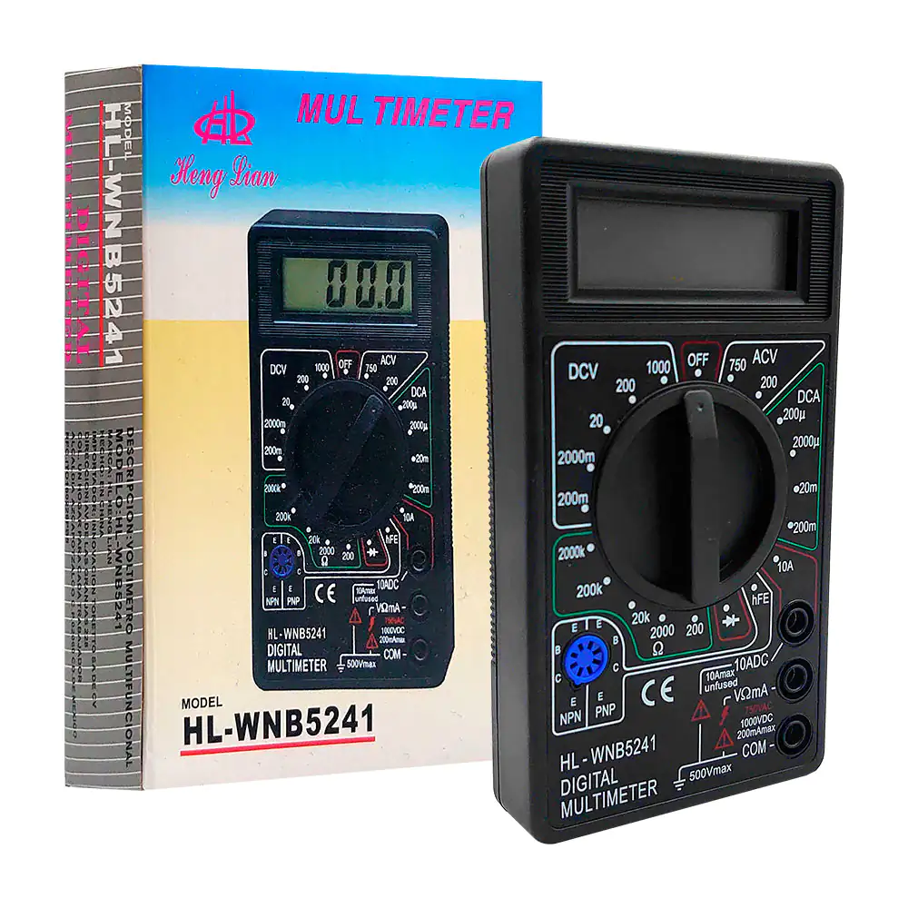 Multimetro digital heng lian diseño compacto + cable de punta roja y …