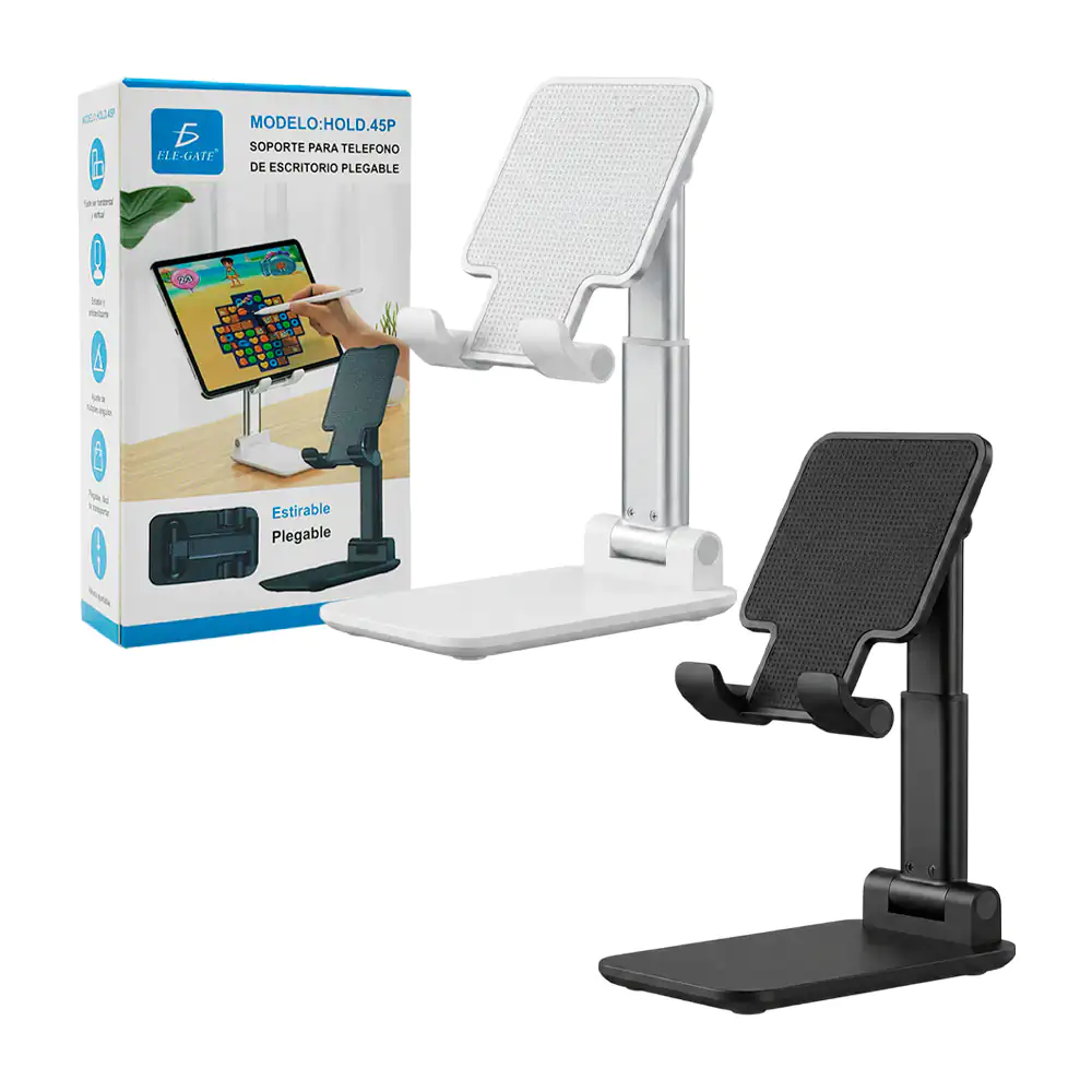 Soporte de plástico para el celular con base para mesa, plegable, var…