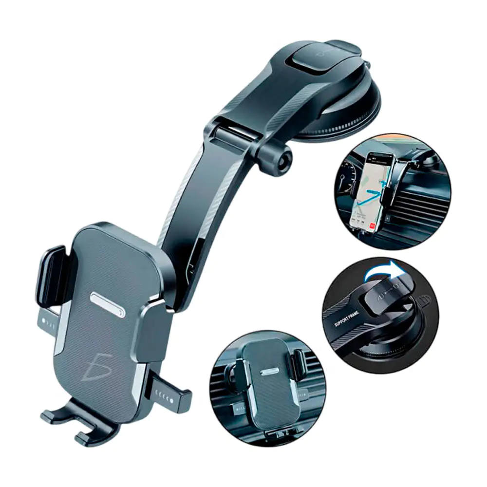 Soporte para el celular ajustable para auto con ventosa y giro 360 / …