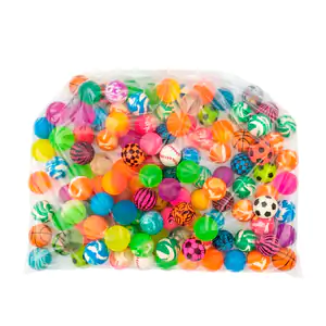Bolsa con 100 mini pelotas de goma, variedad de diseños, textura y co…