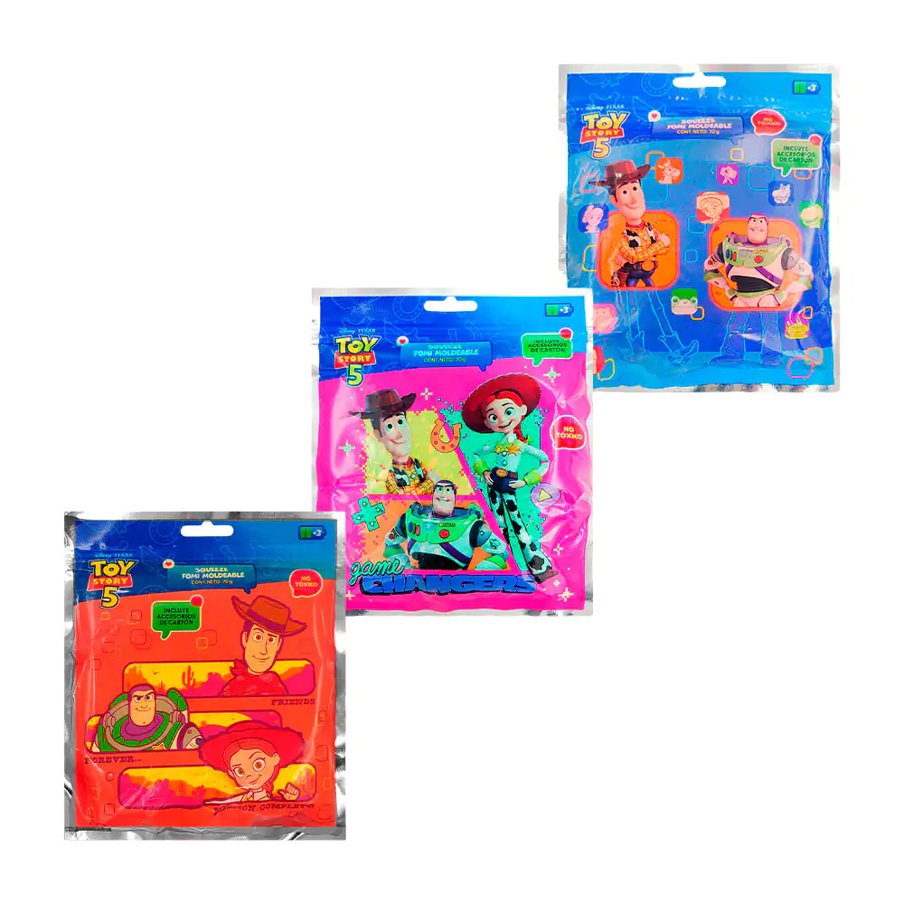 Paquete con foamy moldeable de 70g con diseño de toy story + accesori…