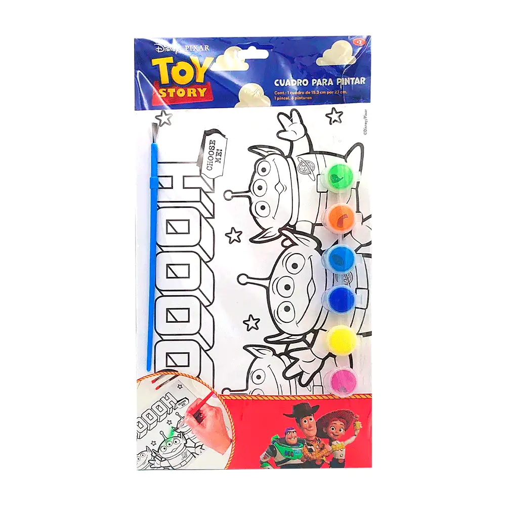 Paquete con lienzo, 23x15.5cm con diseño de toy story y estuches de p…